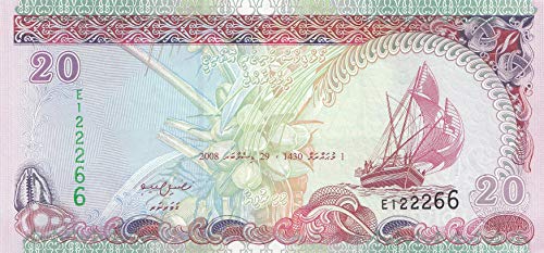 Malediven Pick-Nr: 20c bankfrisch (I) 2008 20 Rufiyaa (Banknoten für Sammler) von Generisch
