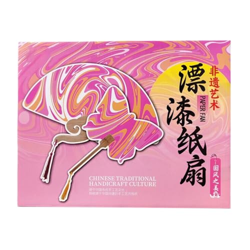 Malen Lüfter, handgefertigte chinesische, handgefertigtes Traditionelles Seidenmaterial Bambus Rahmen lebendige Farben, Luftbeatmungsgerät für tägliche Veransta von Generisch