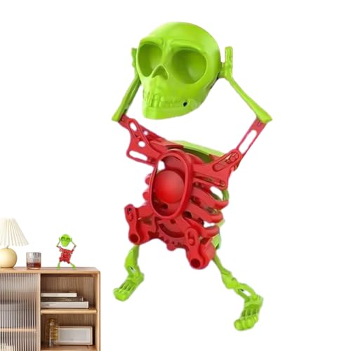 Manuell Ladung Schädelfigur - kleines für Spiezeug für Cariica | 3D -Spielz eug | Halloween -Tanzspiellzeug für Bücherregalraum Kinder Schreibtisch von Generisch