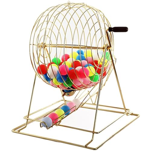 Manueller Bingo-Käfig mit 100 Kapseln, langlebiger Lotterieautomat aus Metall für Spaß und Spiele in Unterhaltungsstätten und Einkaufszentren Manueller Bingo-Käfig mit 100 Kapseln, langlebiger Lotterieautomat aus Metall für Spaß und Spiele in Unterhaltungsstätten und Einkaufszentren von Generisch