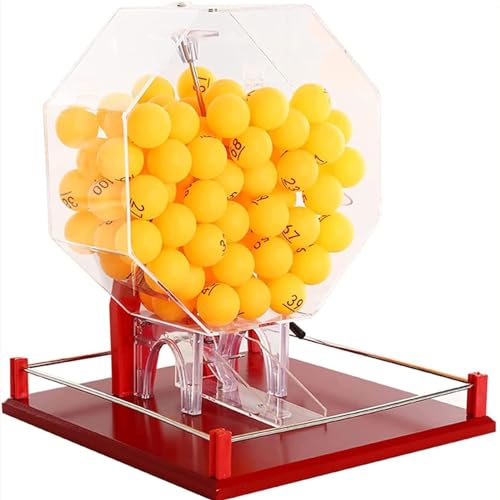 Manueller Lotterieautomat mit 100 Kugeln, Handkurbel Zahlenauswahl für Bingo, Gewinnspiele und Familienspielabende Manueller Lotterieautomat mit 100 Kugeln, Handkurbel Zahlenauswahl für Bingo, Gewinnspiele und Familienspielabende von Generisch