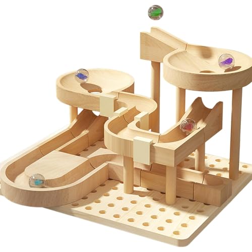 Marble Maze for Adults, Wooden Brain Teaser Ball Run, 3D Roller Coaster Model Kit, Unique Cognitive Building Blocks Puzzle for STEM Learning & New Year Fun, 22.5x16.5 cm Marble Maze for Adults, Wooden Brain Teaser Ball Run, 3D Roller Coaster Model Kit, Unique Cognitive Building Blocks Puzzle for STEM Learning & New Year Fun, 22.5x16.5 cm von Generisch