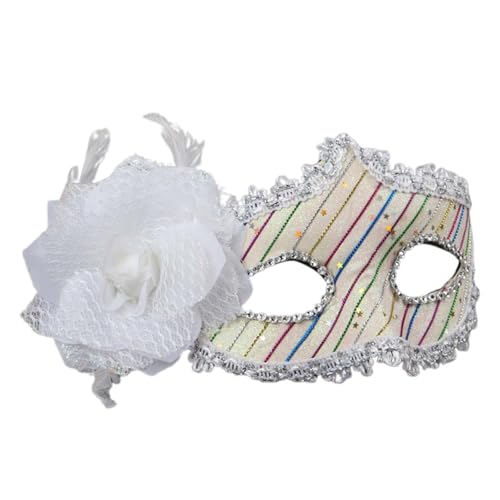 Mardi Gra Kostüm gefälschte Blume venezianisches Zubehör Ball Party Karneval Maske für Maskerade Party Kostüme Masken Kopfbedeckung Masken Maskenball 2025 Karneval Dekoration Dekorationen von Generisch