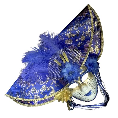 Mardi Gra Maske für Damen Kostüm Karneval Ball Party Outfit Zubehör Masken Kopfbedeckung 2024 von Generisch