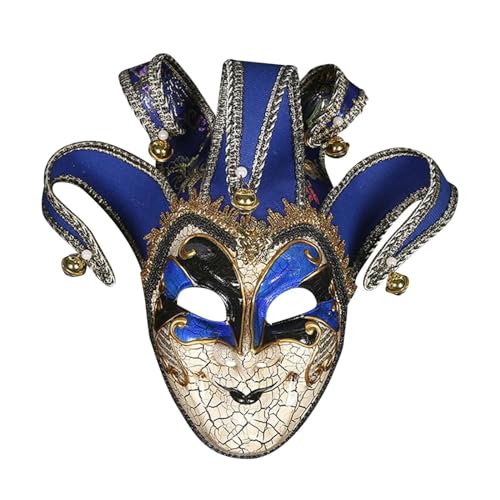 Mardi Gras Gesichtsmasken Narren Venezianisches Vollgesicht Karneval Maskerade Ball Kostüme Dekorationen Outfit Party Kopfschmuck von Generisch