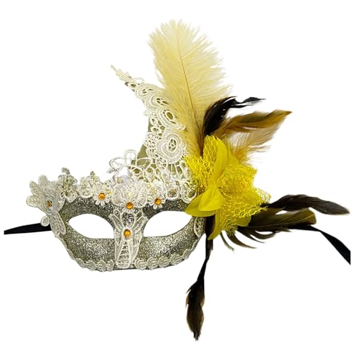 Mardi Gras Gesichtsmasken für Erwachsene, Kunstfedern, künstliche Blumen, venezianisch, exquisit, Karneval, Maskerade, Kostüme, Zubehör, Outfit, Maske, Ball, Party, Stirnbänder, 2025, Damen-Kostüm Mardi Gras Gesichtsmasken für Erwachsene, Kunstfedern, künstliche Blumen, venezianisch, exquisit, Karneval, Maskerade, Kostüme, Zubehör, Outfit, Maske, Ball, Party, Stirnbänder, 2025, Damen-Kostüm von Generisch