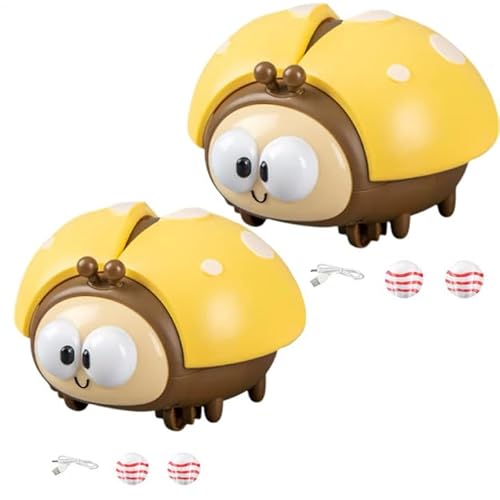 Marienkäfer Spielzeug Schwebender Ball | 2Stk Marienkäfer Spiel für Kinder | Elektrische Ladybug Fliegender Ball Toy mit 2 Bällen | Niedliche Ladybug Hover Balls Spiele Interaktives Katzen Spielzeug von Generisch
