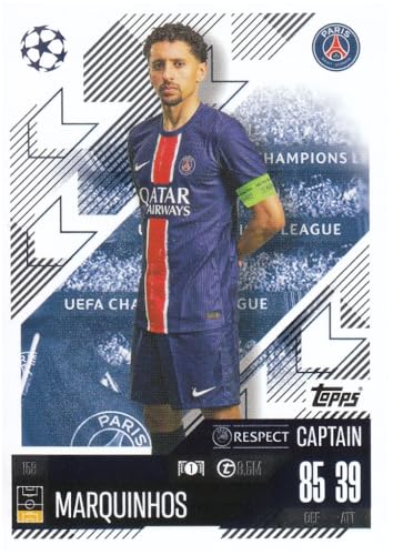 Marquinhos t 8.5M Kapitän und Verteidiger PSG, Topps CL 2024-25 Fußball Sammelkarte 158 von Generisch