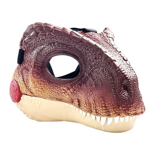 -Maske, beweglicher Kiefer, Dinosaurier-Maske,Realistische Dinosaurier-Kopfmaske mit Sound - Vom Film inspiriertes Rollenspiel, Dinosaurier-Kostüm, Krallenspielzeug, Halloween-Cosplay-Requisiten f von Generisch