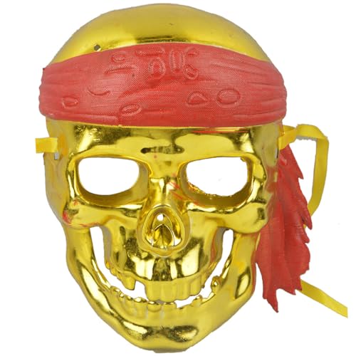 Maskerade Face Cover Unisex Neuheit Kreatives Skelett Einfache Party Dekorative Supplies Halloween Piraten Gesichtsbedeckung von Generisch