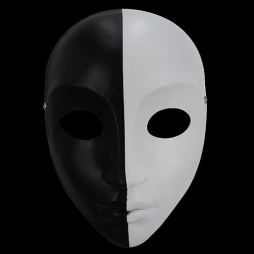 Maskerade weibliche Cosplay-Maske, Harz, Halloween, Tanzparty, Kostüm, Maske, Requisiten (schwarz/weiß) von Generisch