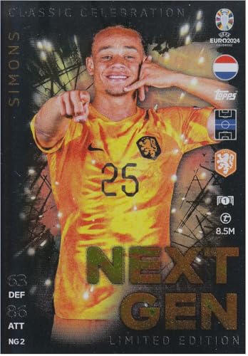Match Attax Euro 2024 Classic Celebration Simons Next Gen Limited Edition Fußball Sammelkarte Match Attax Euro 2024 Classic Celebration Simons Next Gen Limited Edition Fußball Sammelkarte von Generisch