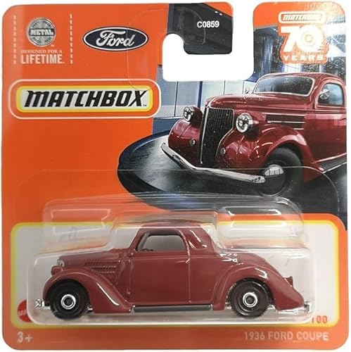 Matchbox 19/100 1936 Ford Coupe rot, HLC76 (2023) von Generisch