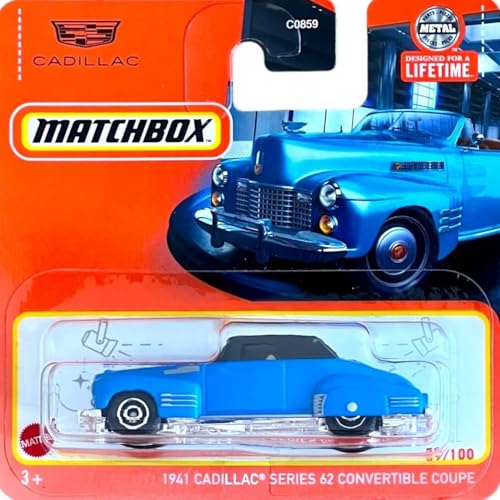 Matchbox 59/100 1941 Cadillac Series 62 Convertible Coupe blau, HVN85 (2024) von Generisch