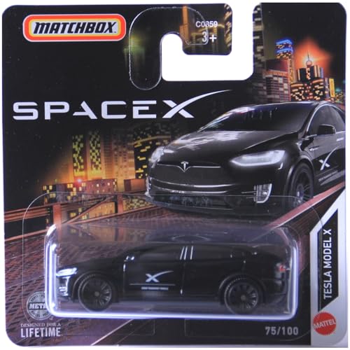 Matchbox Spacex Tesla Model X Spielzeugauto Schwarz 75/100 HVN43 2024 von Generisch