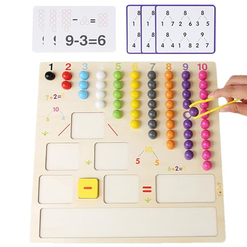 Math Bead Board, Clip Beads Game - Brett -Perlenspielspielzeug | Math Holz Bunte interaktive Puzzle Sortieraktivitäten für Kinder im Klassenzimmer Erwachsene Zuhause von Generisch