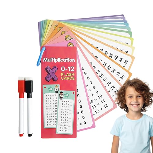Mathe-Lernkarten, Mathe-Flash-Kartenspiel - Mathe-Lernspiele mit Ring,Must-Haves für das Homeschool-Klassenzimmer, Bildungs-Lernaktivitäten, Mathe-Spielzeug für und Mädchen von Generisch