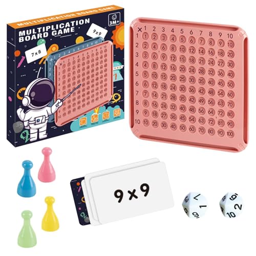 Mathe Table Game, Math Game Board | Holzmathematik -Lernspielzeug für Heimschule - Interaktives Lernspielspielzeug für Kinder 8-12 Klassenzimmer von Generisch