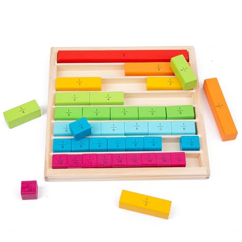 Mathematik lernen Sticks - Bunte Nummernstäbe für die Bildung von Kindern | Visuelles Mathematikspielzeug zum Zählen von Sortierung und frühes Zahlenklassenzimmer -Stamm Manipulativ, 7,1 Zoll von Generisch