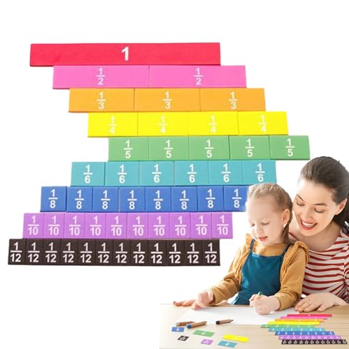 Mathematikunterrichtsfraktionsstreifen, Fraktionsunterrichtskacheln,Bunte Fraktionsunterrichtsstreifen für Kinder - Verbesserung der feinmotorischen Fähigkeiten Vorschulkinder Home Education Activity Mathematikunterrichtsfraktionsstreifen, Fraktionsunterrichtskacheln,Bunte Fraktionsunterrichtsstreifen für Kinder - Verbesserung der feinmotorischen Fähigkeiten Vorschulkinder Home Education Activity von Generisch