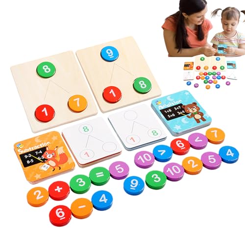 Mathematische Spiele für Kindergarten – Mathematisches Spiel Zählspiel innerhalb von 10 Zahlen – Manipulatives Lernspielzeug für Mädchen und Kinder Mathematische Spiele für Kindergarten – Mathematisches Spiel Zählspiel innerhalb von 10 Zahlen – Manipulatives Lernspielzeug für Mädchen und Kinder von Generisch