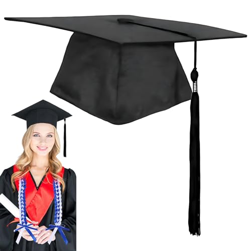 Matte Graduation Cap mit 2024 Quaste für High School, Unisex Erwachsene Graduation Cap Verstellbarer Hut für Zeremonie von Generisch
