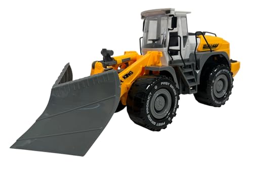 Maxi Spielzeug Bagger mit Bewegung Kupplung Gummierte Schaufel Bagger Fahrzeug Baustelle Bagger Bagger mit Arm Traktor mit Front-Eimer Fahrzeug Bau LKW Bagger Spielzeug Groß (A) von Generisch