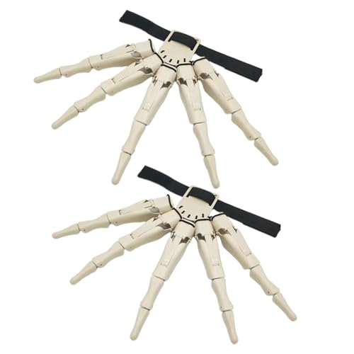 Mechanische Gelenk-Fingerverlängerungen - Verstellbare Skelett-Fingerkrallen, Halloween Cosplay Requisiten | Flexible Metallhand, Horror Kostüm Zubehör, Gothic Steampunk Fingerabdeckungen von Generisch