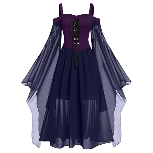 Medieval Gothic Dress Damen,Vintage Victorian Gebunden Taille Kleid mit Kapuze, Halloween Kostüm Damen, S-5XL Medieval Gothic Dress Damen,Vintage Victorian Gebunden Taille Kleid mit Kapuze, Halloween Kostüm Damen, S-5XL von Generisch