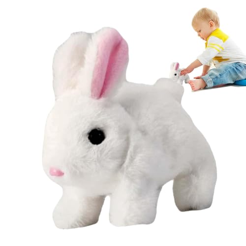 Mein realistisches Hasenspielzeug, hüpfte Hasenspielzeug | Hasenspielzeug für Kinder, realistische Hasengefüllte Tiere, realistischer Hasenplüsch - Springen, zuckende Nase, wackelndes Ohren, Mein realistisches Hasenspielzeug, hüpfte Hasenspielzeug | Hasenspielzeug für Kinder, realistische Hasengefüllte Tiere, realistischer Hasenplüsch - Springen, zuckende Nase, wackelndes Ohren, von Generisch