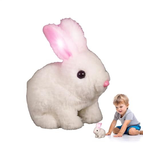 Meine realistische Bunny Electronic Doll für Kinder - handgefertigte simulierte Kaninchen -Tiere Spielzeug - lustige interaktive Plüschfiguren mit Springen, wackelnden Ohren, zuckende Nase Meine realistische Bunny Electronic Doll für Kinder - handgefertigte simulierte Kaninchen -Tiere Spielzeug - lustige interaktive Plüschfiguren mit Springen, wackelnden Ohren, zuckende Nase von Generisch