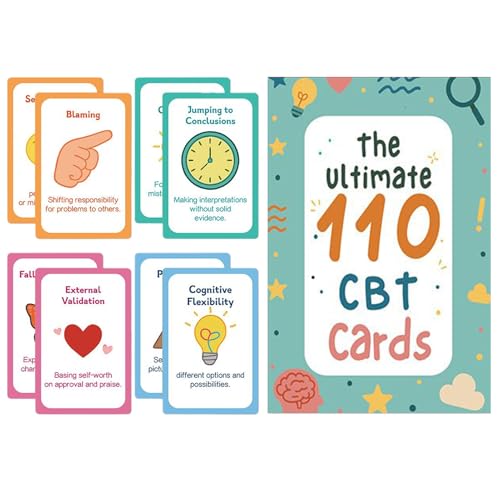 Mental Health Cards, 110 Teile emotionale Managementkarte | Werkzeuge für emotionale Verwaltung Teenager Schüler Erwachsene Therapeuten Pädagogen Eltern Klassenzimmer Aktivitäten Therapeuten Mental Health Cards, 110 Teile emotionale Managementkarte | Werkzeuge für emotionale Verwaltung Teenager Schüler Erwachsene Therapeuten Pädagogen Eltern Klassenzimmer Aktivitäten Therapeuten von Generisch