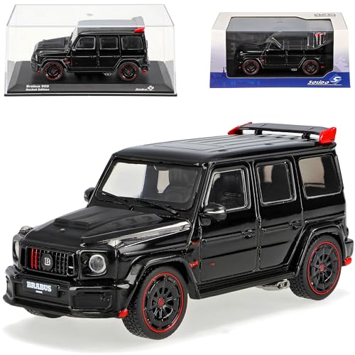 Defekte Vitrine Mercedes-B G-Klasse G63 W463 Schwarz Bra-Bus Rocket 900 Neue Generation Ab 2018 1/43 Solido Modell Auto von Generisch