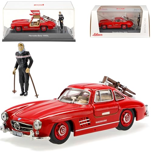 Mercedes-B 300SL SL-Klasse Coupe Rot mit Skier und Figuren W198 1954-1963 Flügeltürer 1/43 Schuco Modell Auto Modell Auto Mercedes-B 300SL SL-Klasse Coupe Rot mit Skier und Figuren W198 1954-1963 Flügeltürer 1/43 Schuco Modell Auto Modell Auto von Generisch