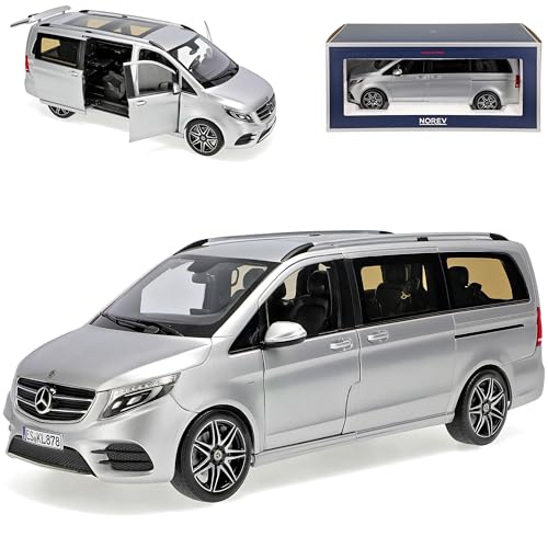 Mercedes-Benz V-Klasse AMG Line V447 Silber 3. Generation Ab 2014 1/18 Norev Modell Auto mit individiuellem Wunschkennzeichen von Generisch