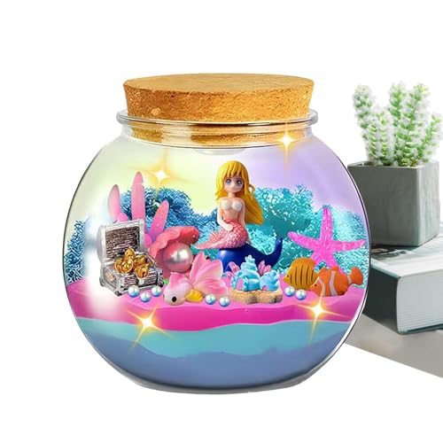 Mermaid Terrarium Kit for Girls, LED Night Light Terrarium for Kids, Educational Mermaid Arts and Crafts, Sea Creatures Aquarium for Kids, Remote Controlled Night Light Terrarium, Kids Mermaid Terrarium Kit for Girls, LED Night Light Terrarium for Kids, Educational Mermaid Arts and Crafts, Sea Creatures Aquarium for Kids, Remote Controlled Night Light Terrarium, Kids von Generisch