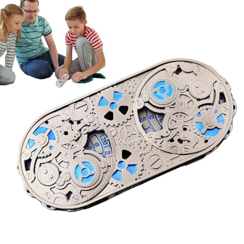 Metal Dice, Game Theme Metals Spin Dice, 4.69x2.13 inches Aluminum Alloy Mysterious Toy with Engravings, Beginners Group Activities Use for Dorm, Travel, Home, Interactive Fun von Generisch