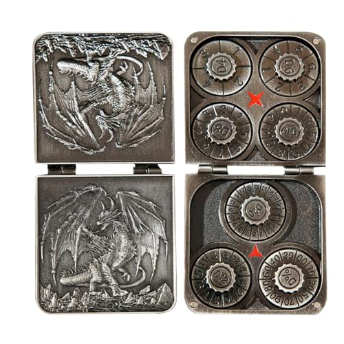 Metal Dice, mit Magnetpraxis, Gold, Silber, Rot, Pocket Dragons Cosplay Dice Set, Metal-Rollenspielwürfel, Sammlerstück, für Rollenspiele, Brettspiele Metal Dice, mit Magnetpraxis, Gold, Silber, Rot, Pocket Dragons Cosplay Dice Set, Metal-Rollenspielwürfel, Sammlerstück, für Rollenspiele, Brettspiele von Generisch