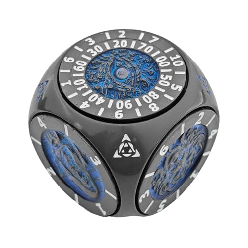 Metal Dice - 1.65 Inches Game Dice for Teens, Family with Rotating Geometric, Toy Gaming for Adults, School, Home, Portable Gift Set, Travel Fun, Party and Leisure Use von Generisch