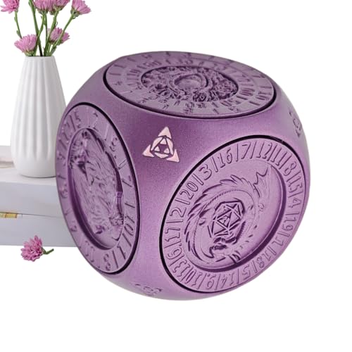 Metal Dice - 1.65in Standard Game Set for Teens, Adults with Multi Sided Play Function, Rotating Geometric Toy for Family, Couples, Classroom, Travel, Metal Alloy, Gaming, Educational Use von Generisch