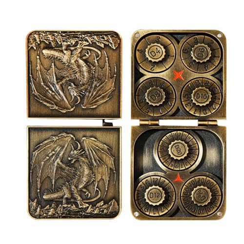 Metal Dice - Spinner -Set für Tabletop Fun, Cosplay -Spielzeug mit Taschendesign, Accessoire für Erwachsene, Familie, Spieler, Rollenspiel, Party, Urlaub, Wochenende, Reisen, Zuhause un Metal Dice - Spinner -Set für Tabletop Fun, Cosplay -Spielzeug mit Taschendesign, Accessoire für Erwachsene, Familie, Spieler, Rollenspiel, Party, Urlaub, Wochenende, Reisen, Zuhause un von Generisch