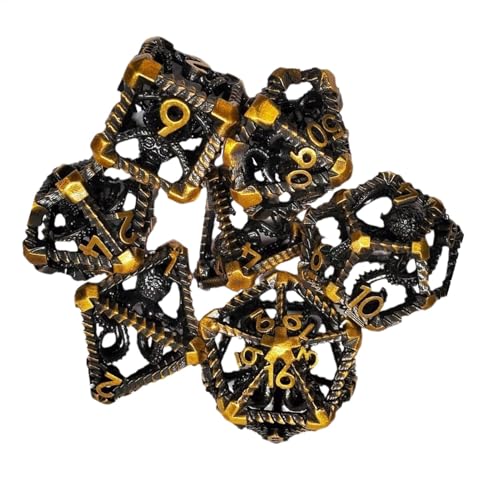 Metal Hohlwürfel Set, Cool Dice Set, RPG Polyedral Table Games Dice, Einzigartige Familienrollenspiele Accessoires für Zuhause, Schule, Wohnheim, Hotel von Generisch