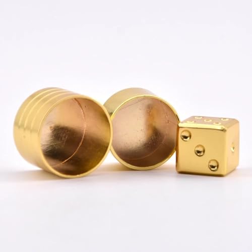 Metal Mental Die Predicted Cypher Magic Tricks Close Up Magic Dice Points Magic Mentalism Illusion Gimmick Requisiten Zubehör für Magier von Generisch
