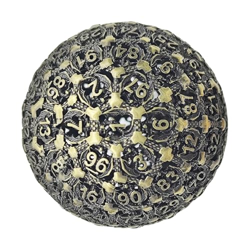 Metal Polyhedral Dice, Single 100-Sided Dice for Role-Playing, High Precision Entertainment Tool for Serious Gamers and Collectors, Ultimate Dice for RPG Ultimate Dice for RPG von Generisch