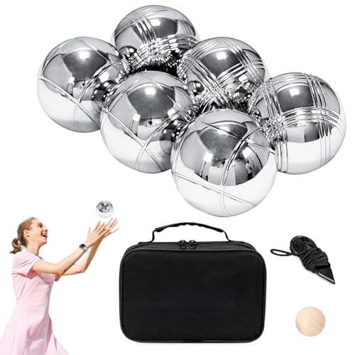 Metall-Boccia-Set, Outdoor-Kit, 2,9 cm, Mehrzweck-Rasenspiel, robuster Stahl, langlebige Tragetasche, 8 Bälle, perfekt für Strandurlaub und Hinterhof Metall-Boccia-Set, Outdoor-Kit, 2,9 cm, Mehrzweck-Rasenspiel, robuster Stahl, langlebige Tragetasche, 8 Bälle, perfekt für Strandurlaub und Hinterhof von Generisch