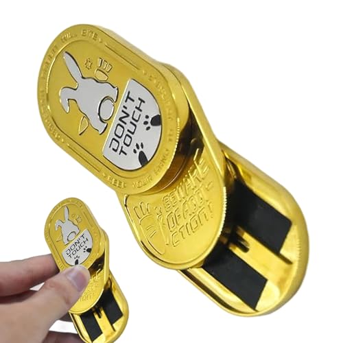 Metall Fidget Schieber - Sensorisches Häschen Schieber,Tragbares Metall Fidget Spielzeug Mit Klickgeräusch Zur Beruhigung Für Kinder Und Erwachsene In Schule Und Entspannung von Generisch