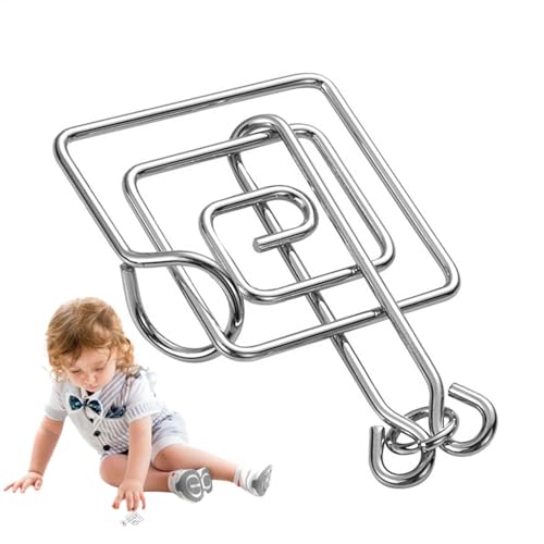 Metall-IQ-Puzzle-Set, 8-teiliges IQ-Test-Entwirrungsspielzeug Iron V Unlock Interlock-Spiel, IQ-Test-Entwirrungsspielzeug, Iron Unlock Interlock-Spiel, sicheres, wiederverwendbares Lernspielzeug von Generisch