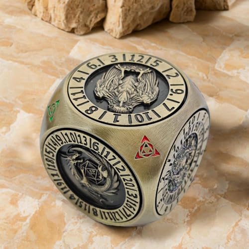 Metall Würfel Set, Set Aus Metall Spinner Würfel Mit 6-Seitigen, Leichtes Zubehör Für Freizeit Zuhause Gesellschaftsspiele Kneipe Wettbewerb von Generisch