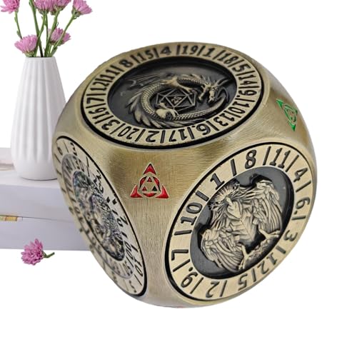 Metall Würfel Set - Set Aus Metall Spinner Würfel Mit 6-Seitigen,Tragbare Gesellschaftsspiele Zubehör Für Unterhaltung Wettbewerb Freizeit Home Bar Nutzung von Generisch