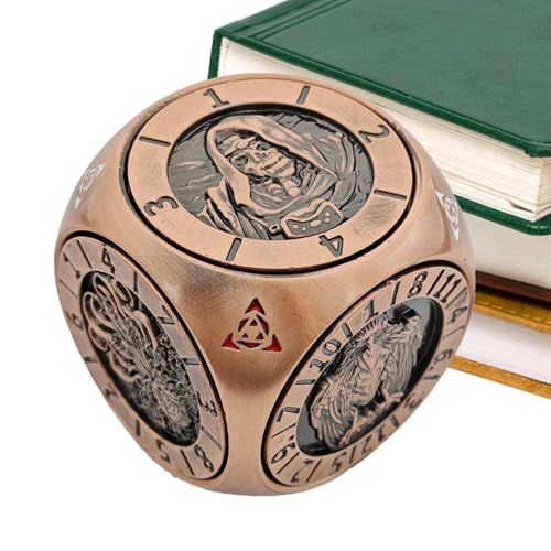 Metall Würfel Set - Set Aus Metall Spinner Würfel Mit 6-Seitigen | Tragbare Gesellschaftsspiele Zubehör Für Unterhaltung Wettbewerb Freizeit Home Bar Nutzung von Generisch